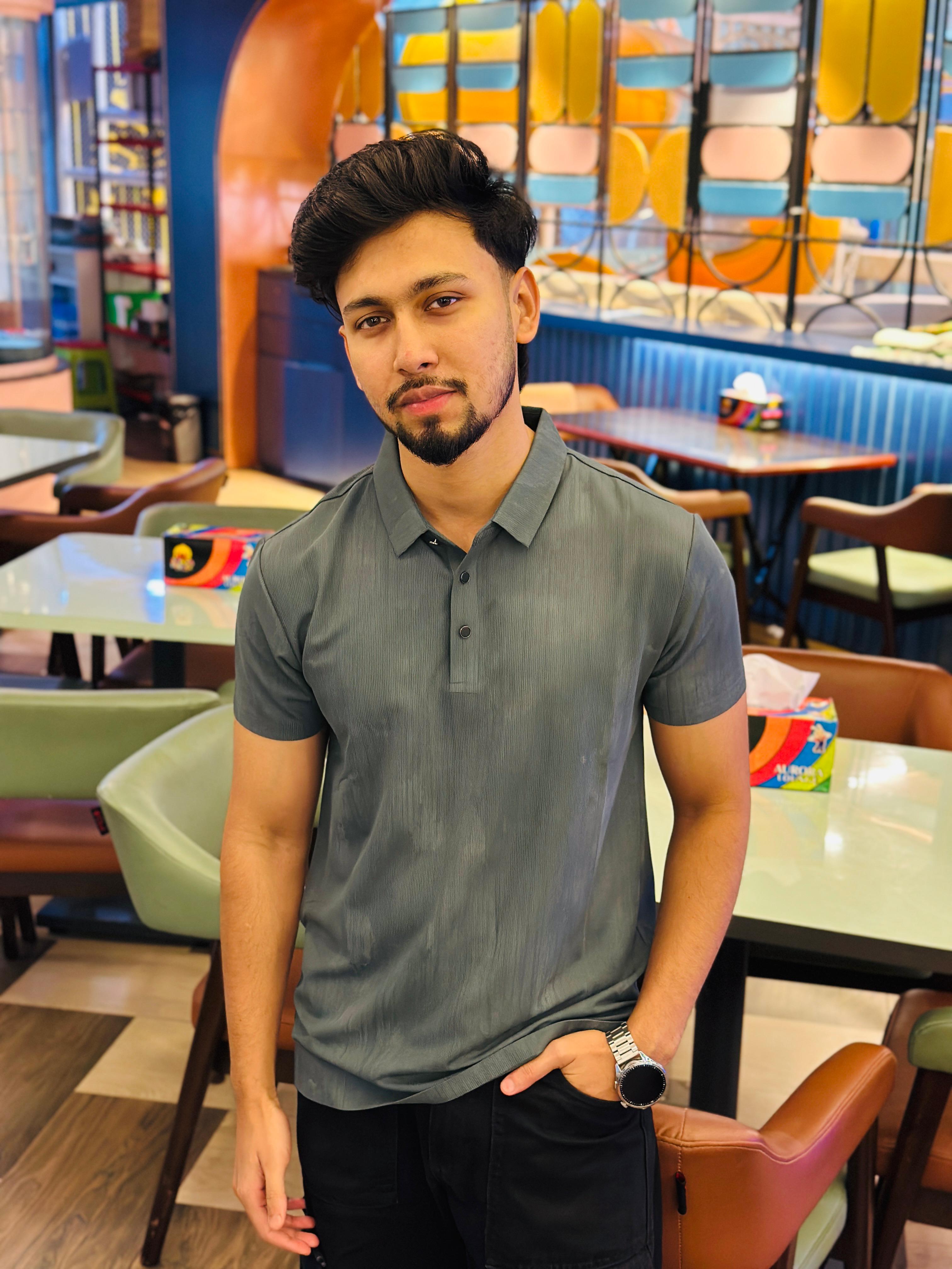 Men's Fashion — Men's Striped Polo T-shirt
